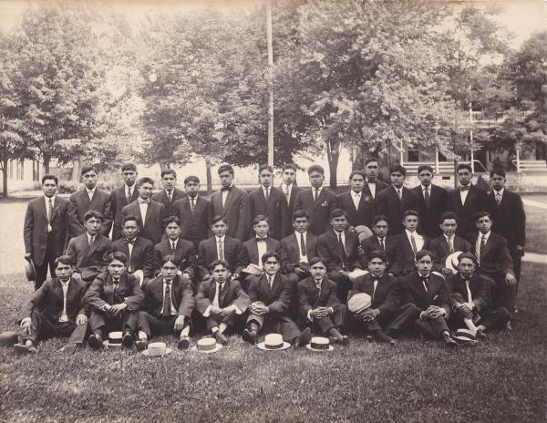 Male Students Prior to Going Home [pose 1] [version 2], 1912