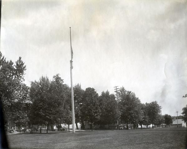 Central Campus with Flag Pole, c. 1909