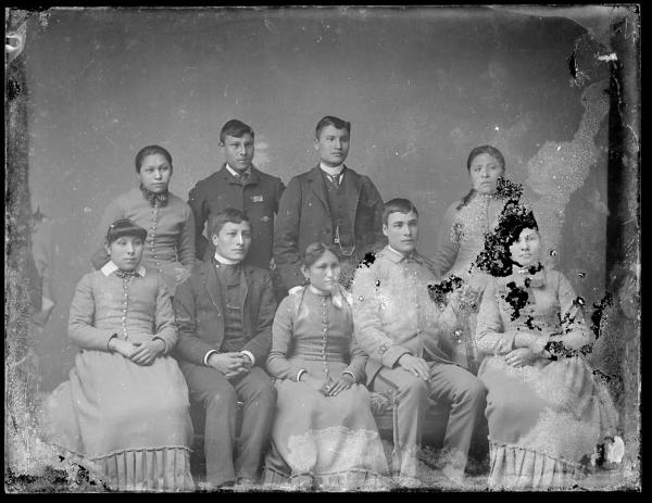 Nine unidentified students #1, c.1890