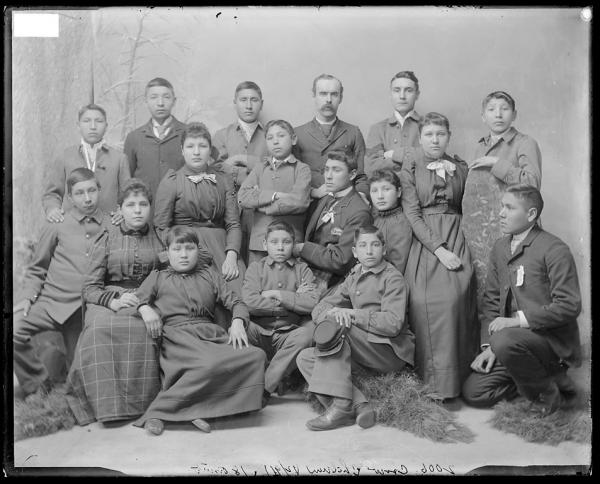 Sixteen Crow students [version 1], 1896