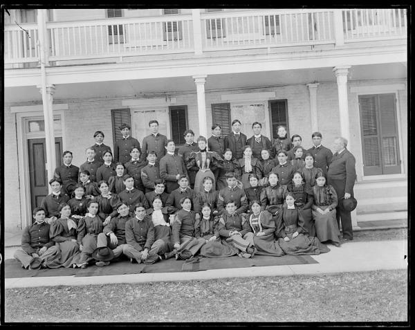 Large group of male and female students #4, 1893