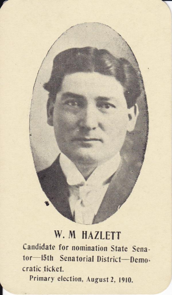 William M. Hazlett, 1910