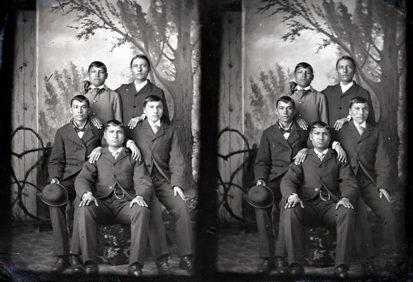 Five unidentified male students (Alfred Group) #3, c.1883