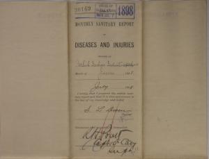 Monthly Sanitary Report of Disease and Injuries, June 1898
