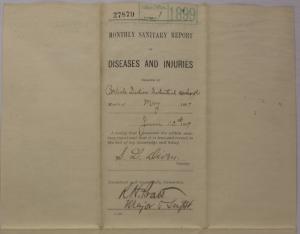 Monthly Sanitary Report of Diseases and Injuries, May 1899