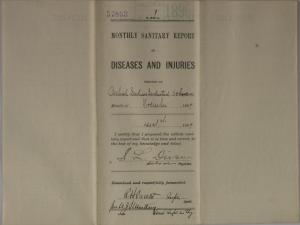 Monthly Sanitary Report of Diseases and Injuries, November 1899