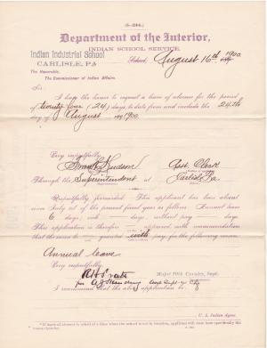 Fran R. Sudson's Application for Leave of Absence