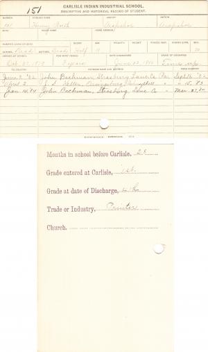 Henry North Student File