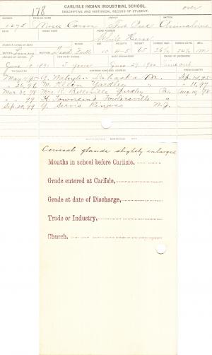 Moses Carson Student File