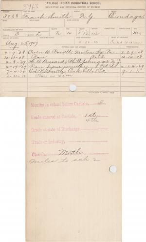Frank Smith Student File
