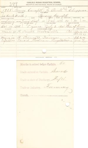 George Carefell Student File