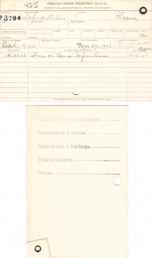 Alfred Dubois Student File