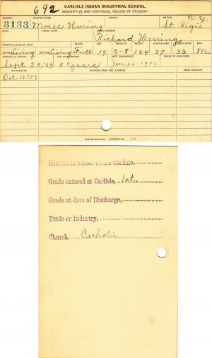 Moses Herring Student File