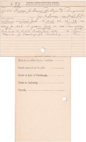 Thomas La France Student File Thomas La France Student File