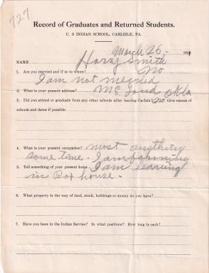 Henry Smith Student File Henry Smith Student File