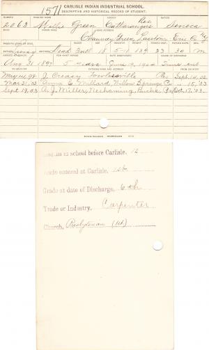 Willie Green Student File