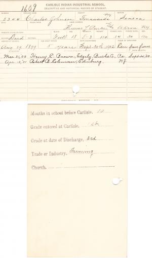 Charles Johnson Student File