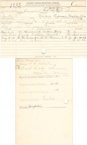 Henry Campbell Student File 