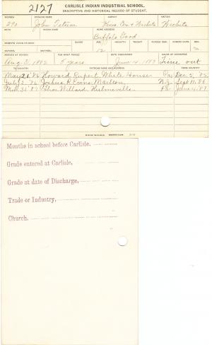 John Tatum Student File