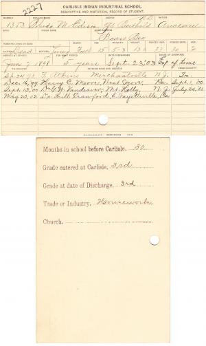 Rhoda Edison Student File