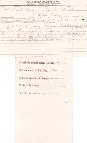 Mabel Greely Student File