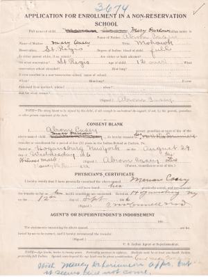 Mary Garlow Student File