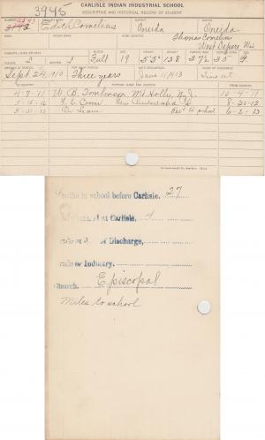 Edith Cornelius Student File