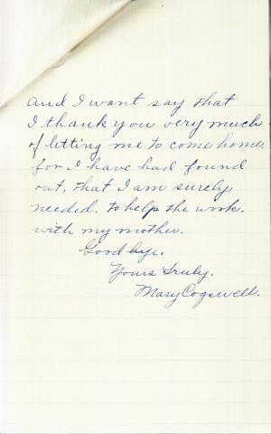 Mary Cogswell Student File