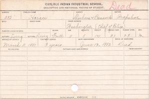 Horace Student Information Card