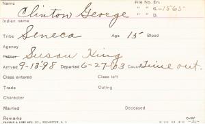 Clinton George Student Information Card