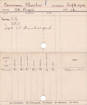 Charles Connors Progress Card
