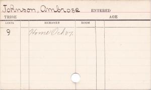 Ambrose Johnson Progress Card