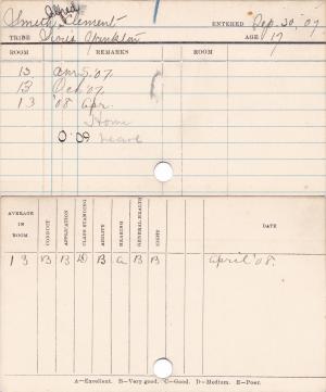 Alfred Clement Smith Progress Card