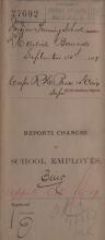 Descriptive Statement of Changes in School Employees and Applications, October 1889