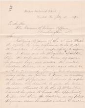 Reply to Request of Dr. A. B. McCandless to Enter Indian Service