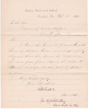 Standing Requests Authority to Continue Paying Lease of Hocker Farm in 1890