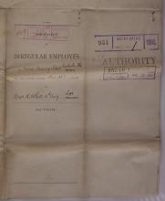 Report of Irregular Employees, December 1890
