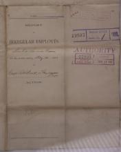 Report of Irregular Employees, May 1891