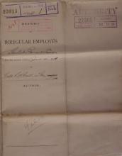 Report of Irregular Employees, June 1891
