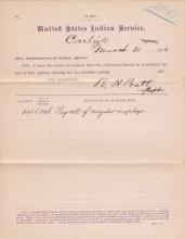 Requisition for Blanks and Blank Books, March 1892