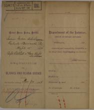 Requisition for Blanks and Blank Books, September 1894