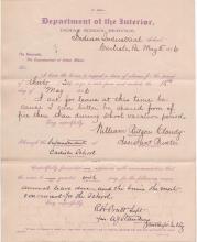 William Rutgers Claudy's Application for Annual Leave of Absence 