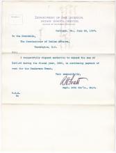 Request to Rent the Henderson Tract for the 1898 Fiscal Year