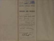 Monthly Sanitary Report of Diseases and Injuries, January 1898