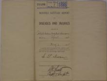 Monthly Sanitary Report of Diseases and Injuries, April 1898