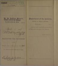 Requisition for Stationery, April 1899