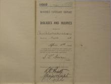 Monthly Sanitary Report of Diseases and Injuries, March 1899