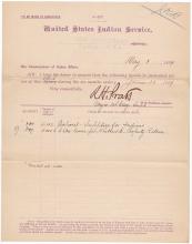 Requisition for Blanks and Blank Books, May 1899