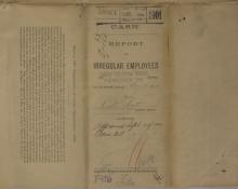 Report of Irregular Employees, August 1901