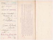 Jessie W. Cook's Application for Annual Leave of Absence